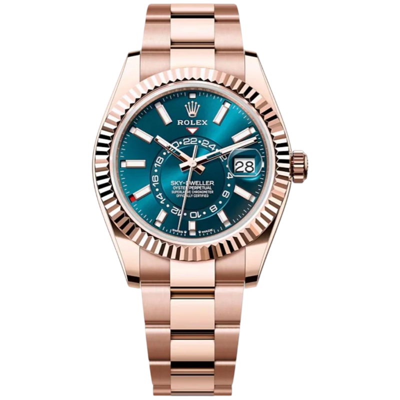 ROLEX Sky‑Dweller (Blue‑Green/Everose Gold)