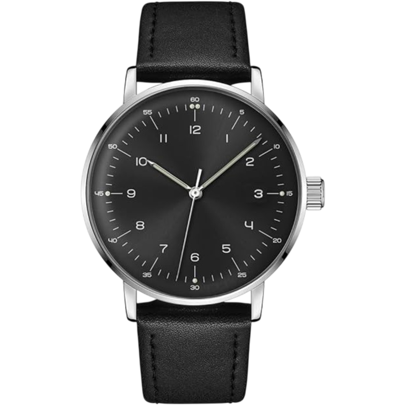 BOYARCA Vintage Mechanical Watch (Black, 40mm)