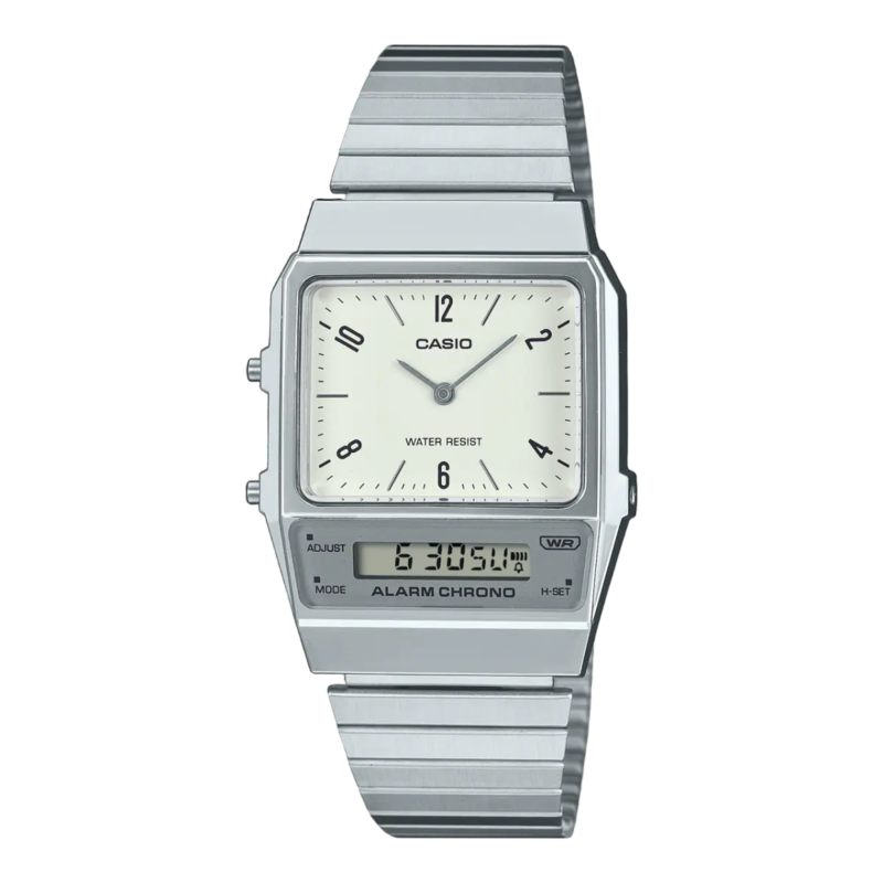 CASIO Vintage (white dial/Stainless Steel Band)