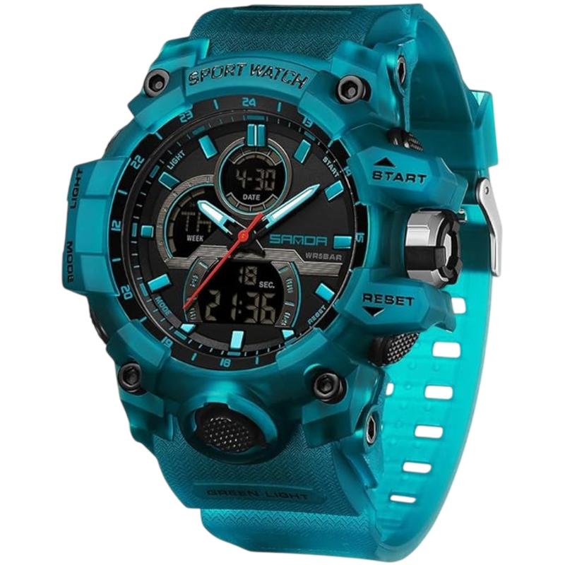 FANMIS SANDA Solar Sports Watch (Turquoise)