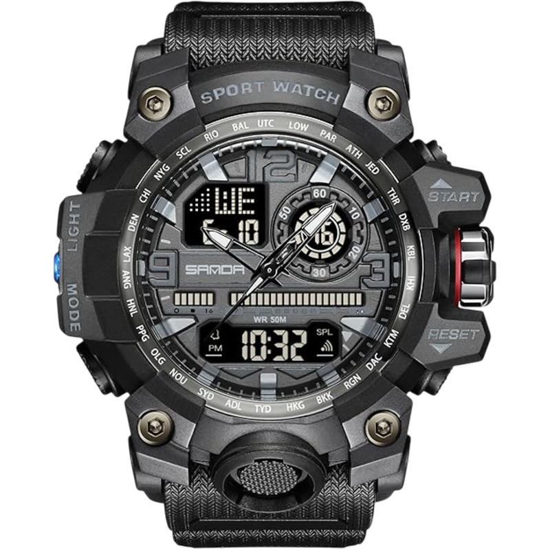 KXAITO LED Outdoor Waterproof Military Watch (Black)