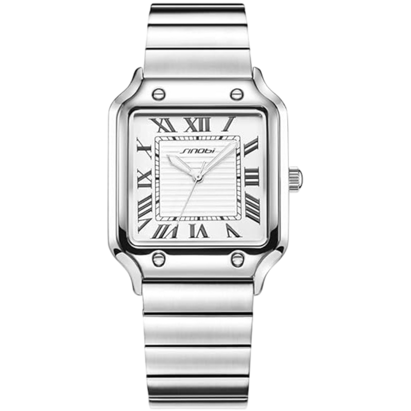 SINOBI Classic Square Watch (Silver)