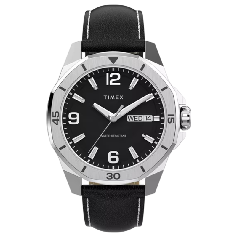 TIMEX Essex (Black Dial, Leather Strap)