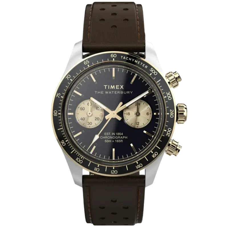 TIMEX Waterbury Heritage Chronograph (Black, 39mm)